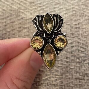 Sterling Silver Citrine Ring